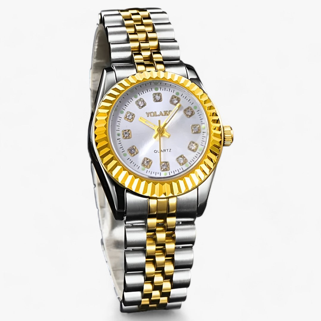 Fay - Elegant round gold wristwatch - Your stylish and practical must-have!