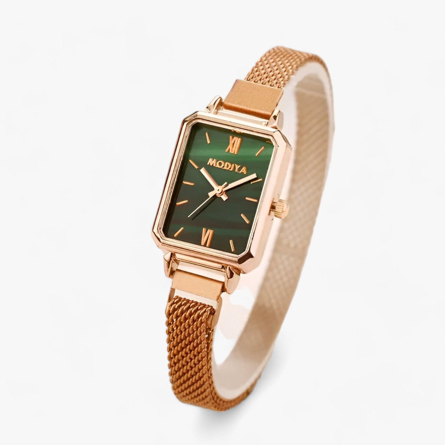 Iris - Fashionable square clock - Magnetic band for effortless style