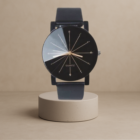 Quartz leather watch