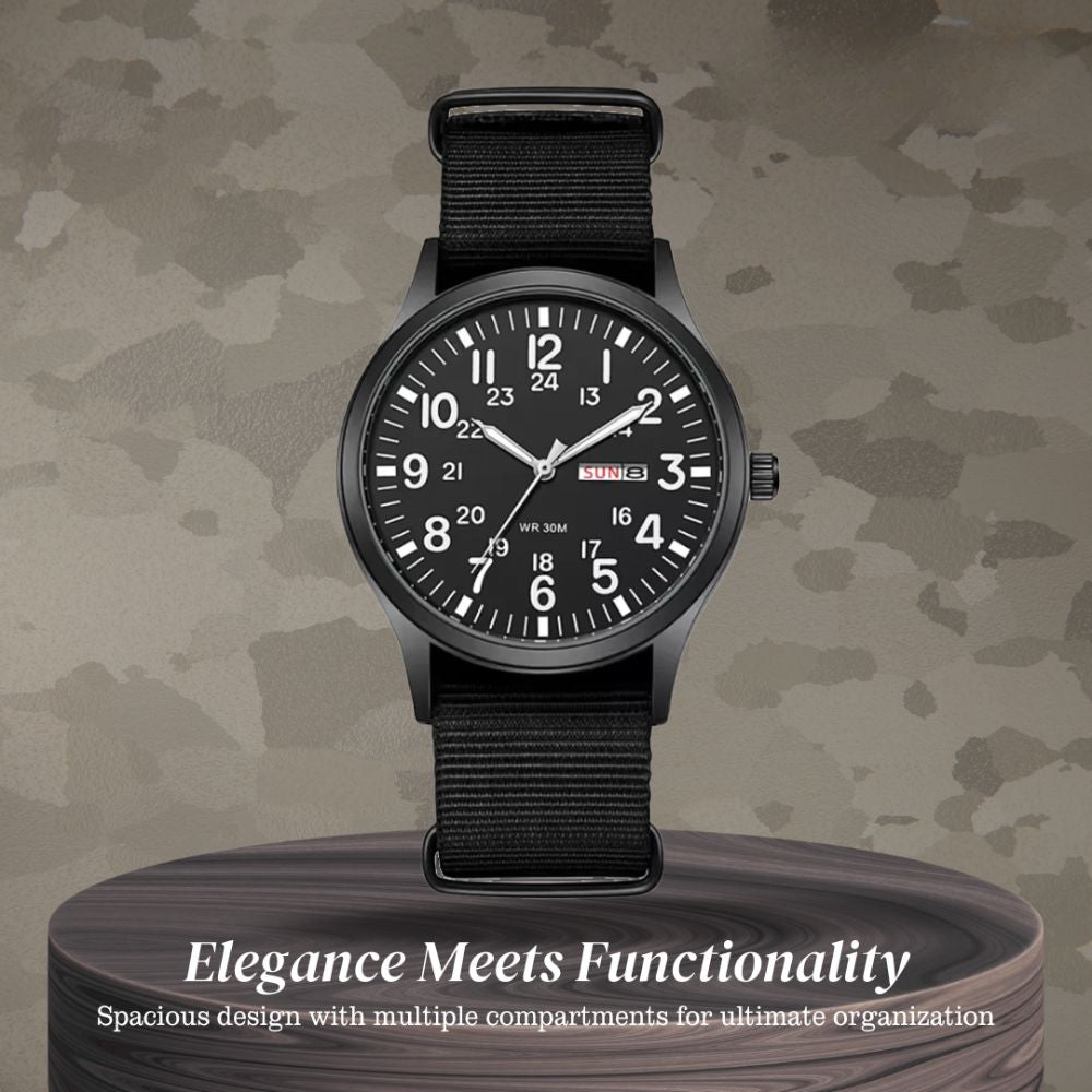 Thomas | Minimalist Field Watch with Functional Strap
