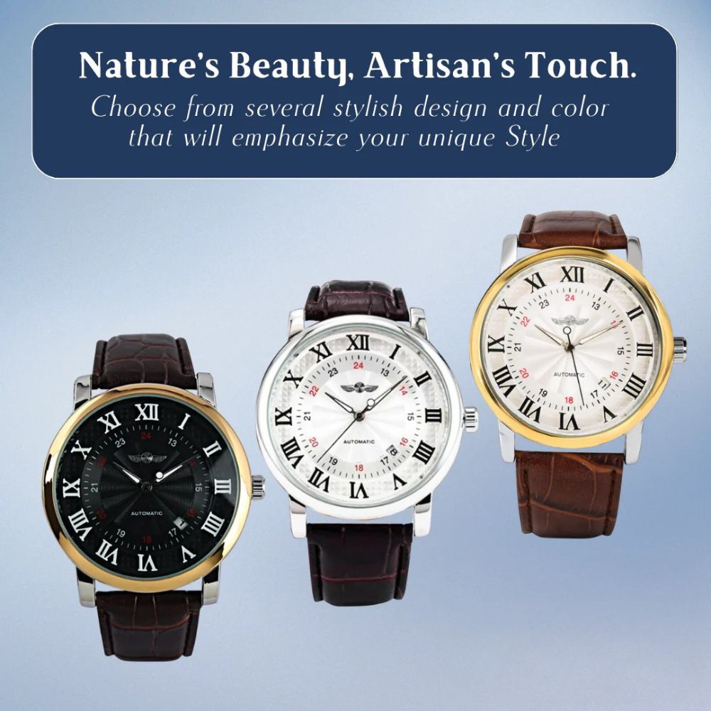 Daniel | Mechanical Classic Men’s Roman Numerals Watch | 45mm