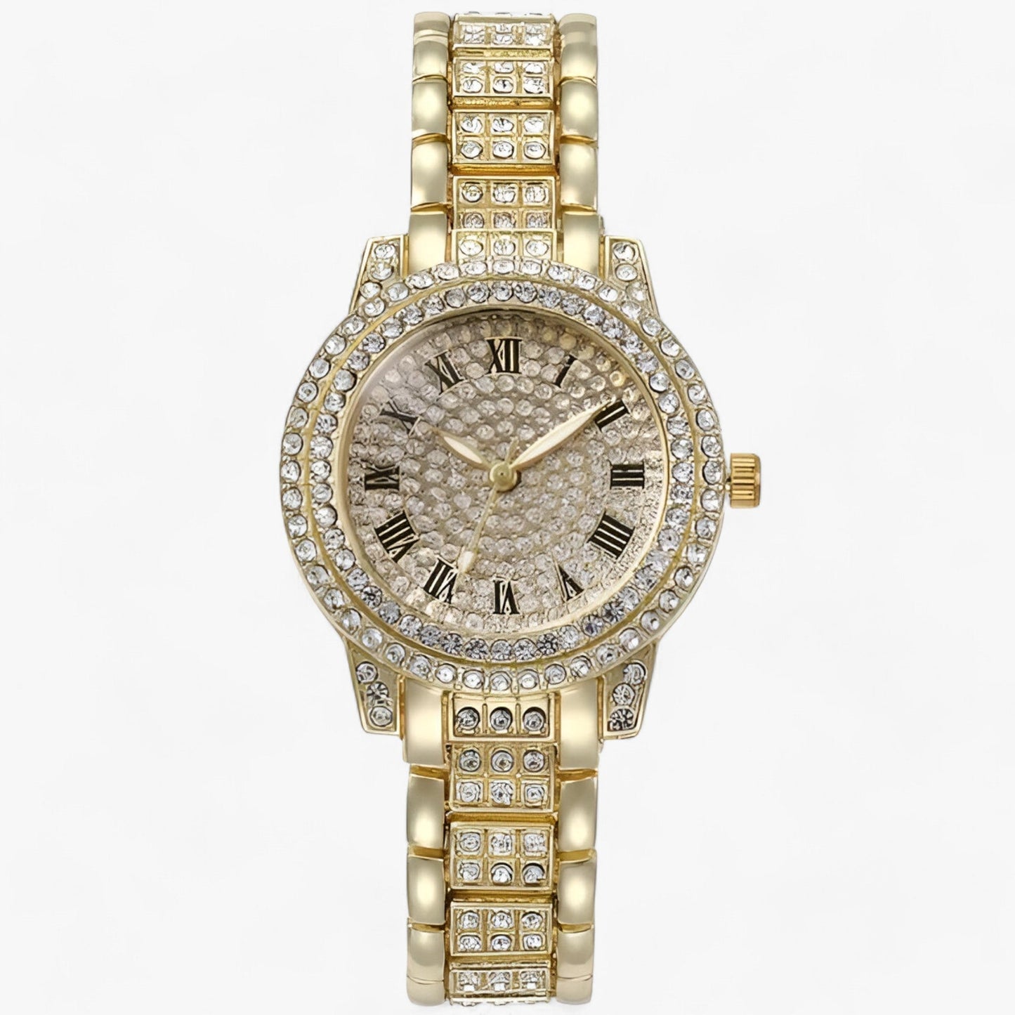 Elance | Clock with round zirconium stones
