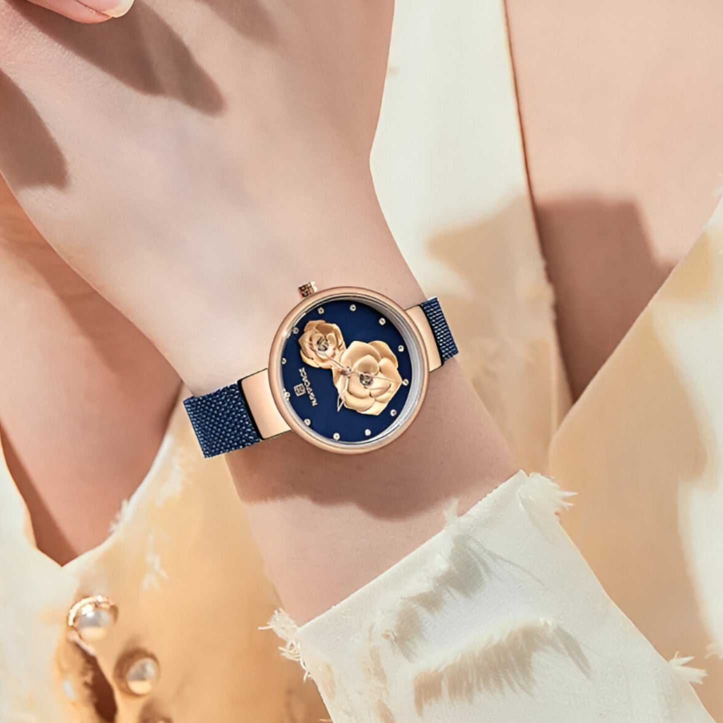 Ella - Elegant steel link watch - A timeless staple for your style